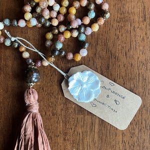 "Confidence & Connection": Handmade Jasper, Bronzite & Yellow Jade Mala